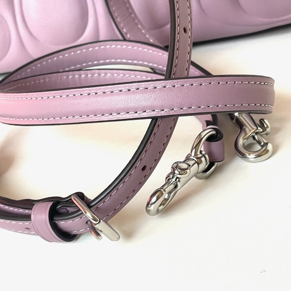 Coach Maggie Small Tote Jasmine Signature Leather Crossbody CY670 Purple - Picture 8 of 10